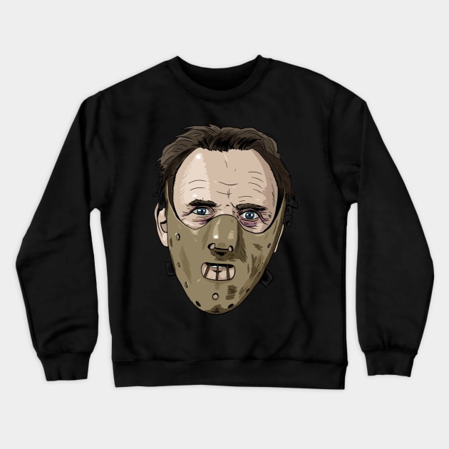 Hannibal Lecter Crewneck Sweatshirt by Black Snow Comics